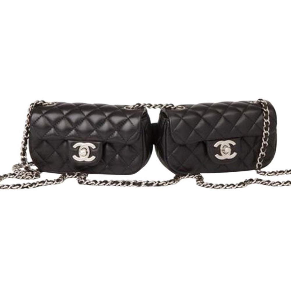 AUTH Chanel Side Pack Classic Flap 2.55 Reissue Rare Limited Edition Double Bag